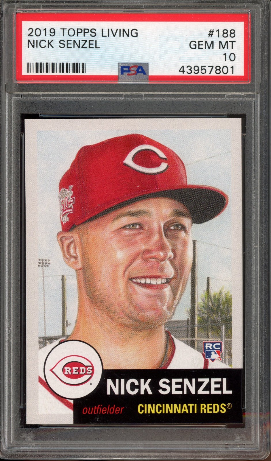 2019 Topps Living Set NICK SENZEL #188 RC Rookie PSA 10 Cincinnati Reds