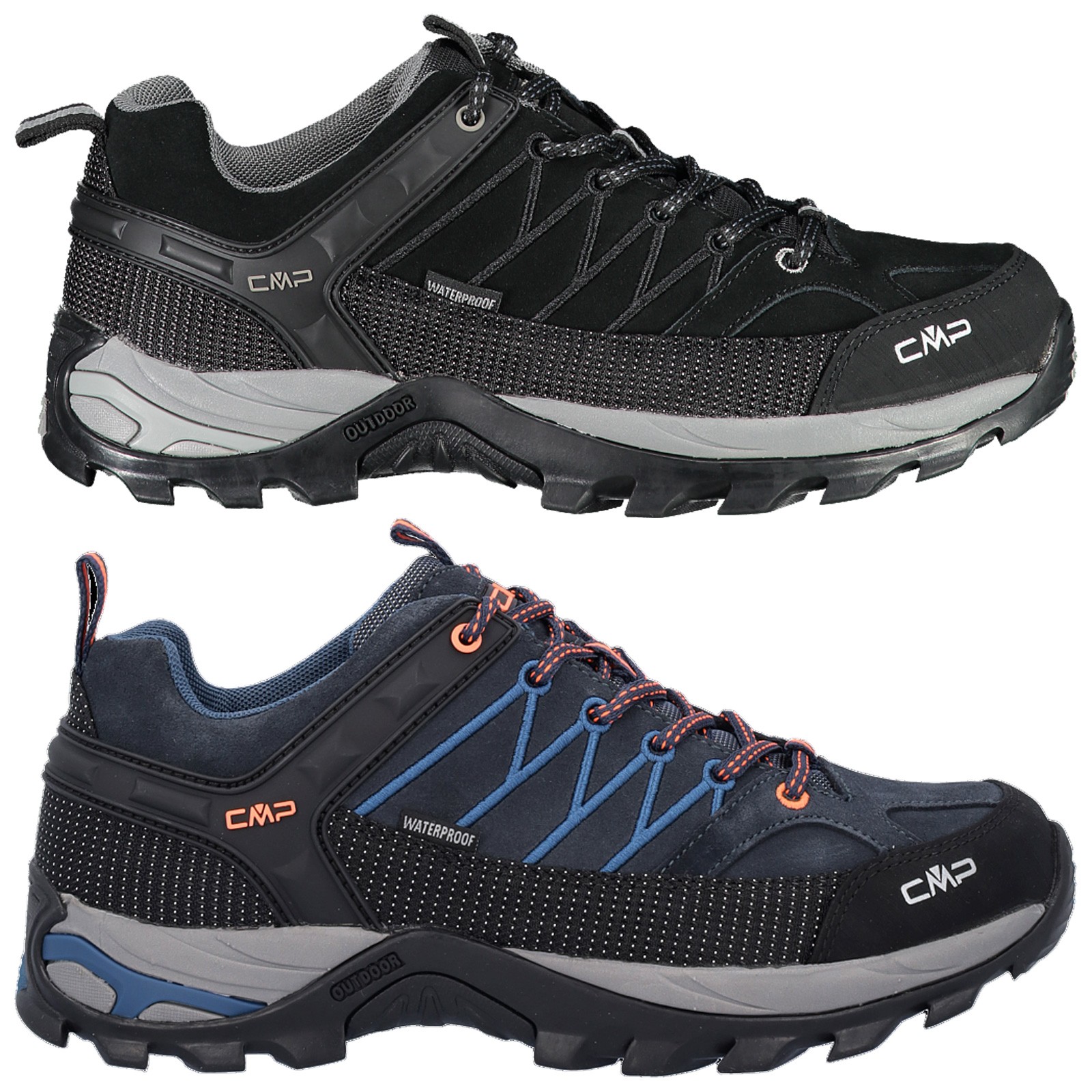 CMP Deportivo Para Hombres Rigel Impermeables Zapatos Senderismo Caminar Transpirable Gamuza Entrenadores