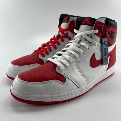 Nike Air Jordan 1 Retro High OG Heritage White Red Black 555088-161 Mens 14