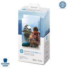Photo Paper 4x6 108 Sheets 2 Ink Cartridges Sprocket Studio Plus Printer