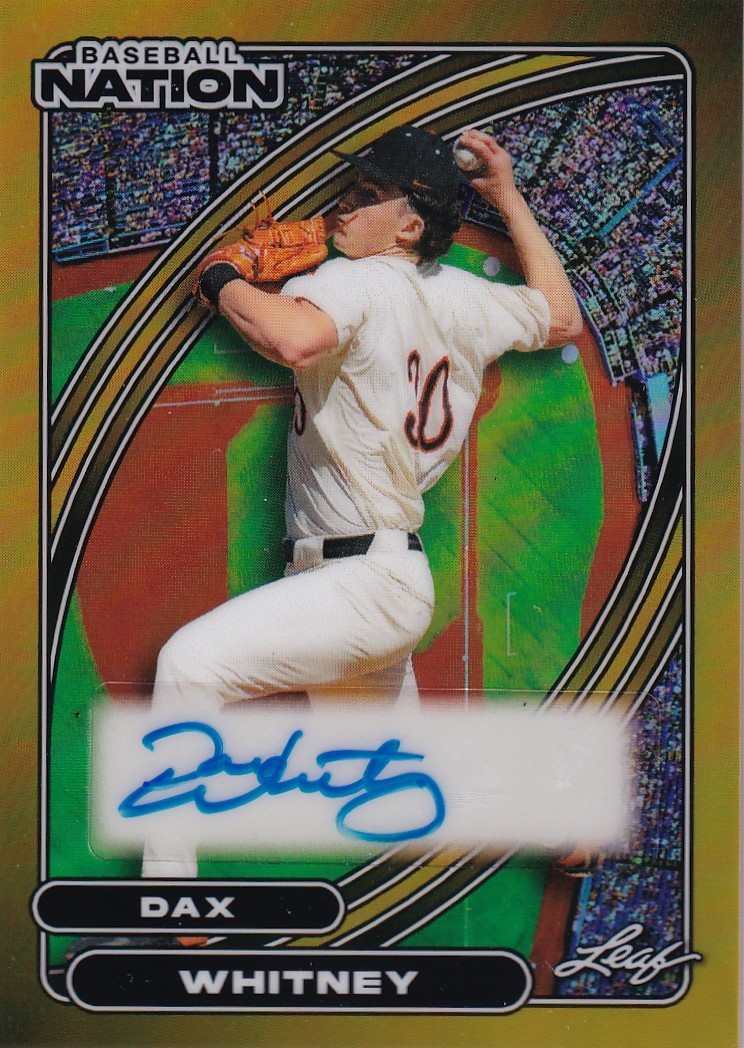 2026 Leaf Baseball Nation Dax Whitney Auto Gold 1/1