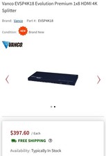 Vanco Evolution EVSP4K18 Premium 1X8 4K HDMI ...