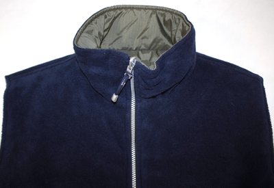 Vintage Quiksilver Vest Mens XL Reversible Puffer Nylon Fleece