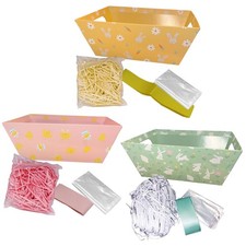 Easter Hamper Basket Kit Gift Box Filling Cellophane Ribbon - Choose Design