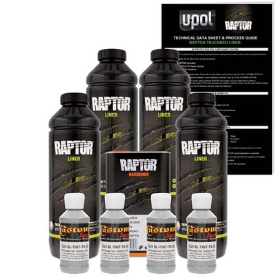 U-POL Raptor Tintable Dove Gray Spray-On Truck Bed Liner Coating, 4 Quarts