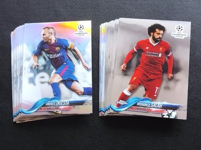 2017 Topps UEFA Champions League Chrome UCL 42x Base & Silver Refractor Bundle