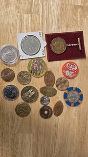 Konvolut Münzen Elongated Coins Wertsachen Medaillen Jetons Wertmarken