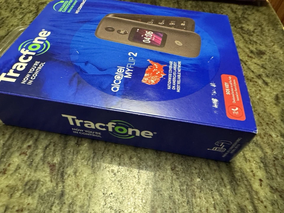 tracfone alcatel my flip 2 Throw Away Phone track ￼new - Image 2 of 4