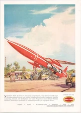 Hamilton Standard 1957 Vintage Print Ad Northrop Snark Guided Missile