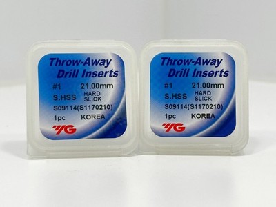 YG YG-1 21.00mm S09114 #1 S.HSS | New Spade Drill Inserts | Hard Slick | 2pcs