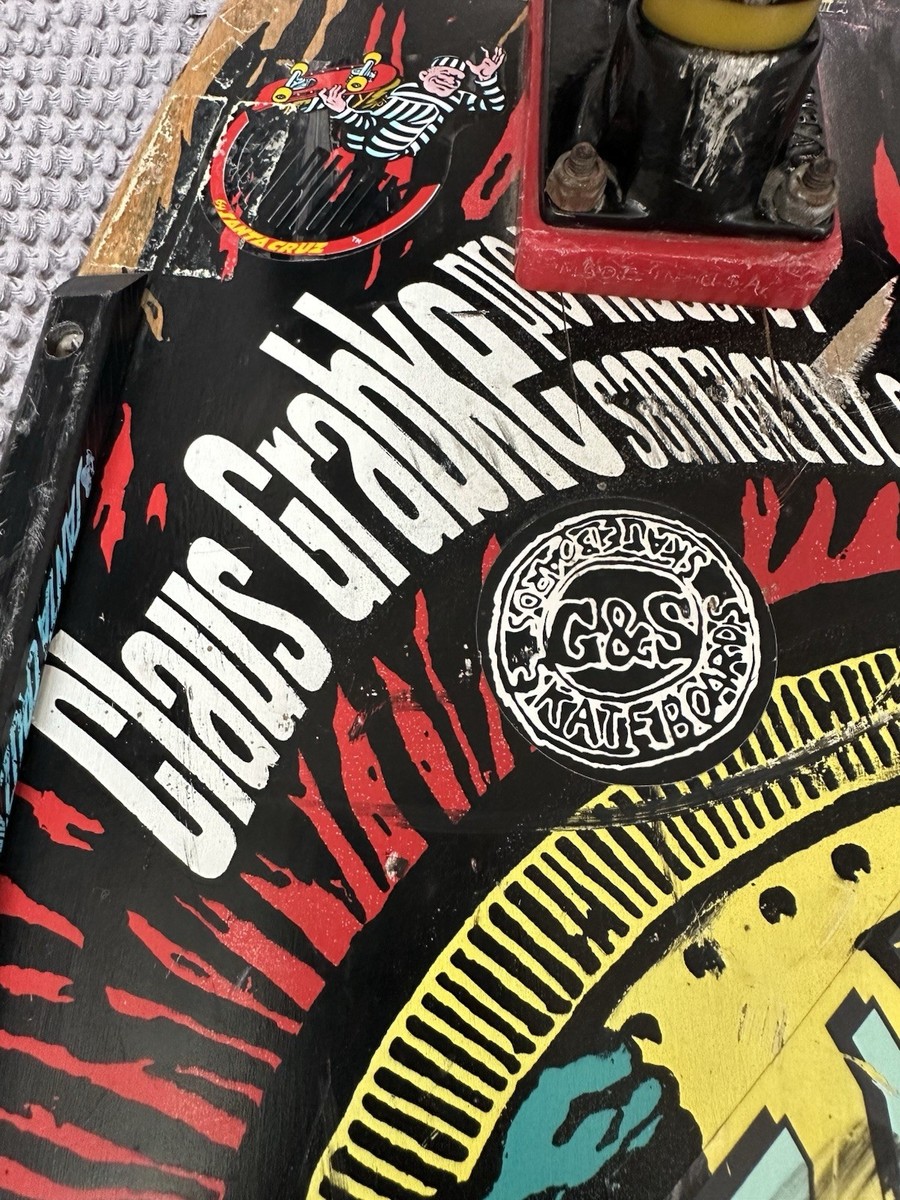 Vintage 80s Santa Cruz “Claus Grabke Pro-Model” Skateboard