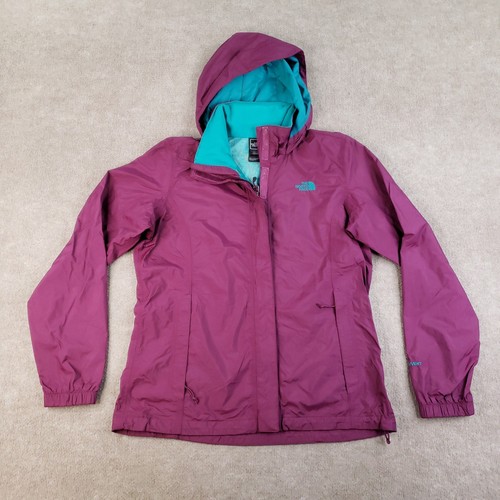 North Face Jacket Women Large Purple HyVent Hooded Outdoor Rain Coat Lightweight