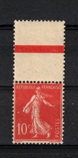 France Timbre Semeuse N° 135 ** / MNH Impression Recto verso partielle décalée