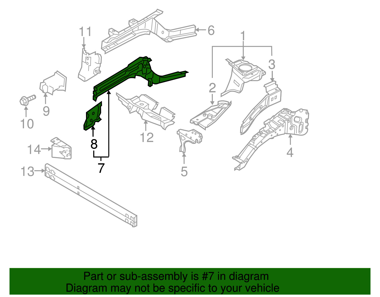 Genuine Nissan Outer Rail G5131-5SPMA