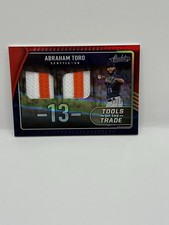 2022 Panini Absolute -Tools of the Trade 2 Swatch Abraham Toro Spectrum Red /99 