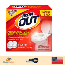 Iron Out Toilet Bowl Cleaner Tablets 6 Count   Prevents Rust Stains