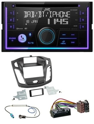 JVC MP3 USB 2DIN DAB Bluetooth CD Autoradio für Ford Focus (2011-2014)