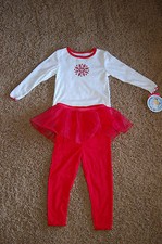 NWT Girls Carter's Snowflake Tutu Ballerina Pajama Set Size 24M Really Cute LQQK