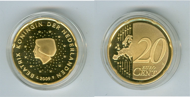 Niederlande  20 Cent  PP/Proof  (Wählen Sie zwischen den Jahrgängen: 1999-2019) - Bild 1 von 1