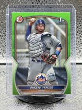 2023 Bowman Vincent Perozo Neon Green Paper 1st Prospect #/399 Mets