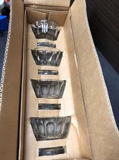 Vintage Set Of 4 Crystal Pedestal Bowls New In Original Packaging KIG Indonesia