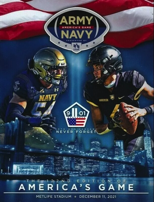 2021 ARMY NAVY GAME OFFICIAL PROGRAM 12 11 9 11 TRIBUTE BRAND NEW