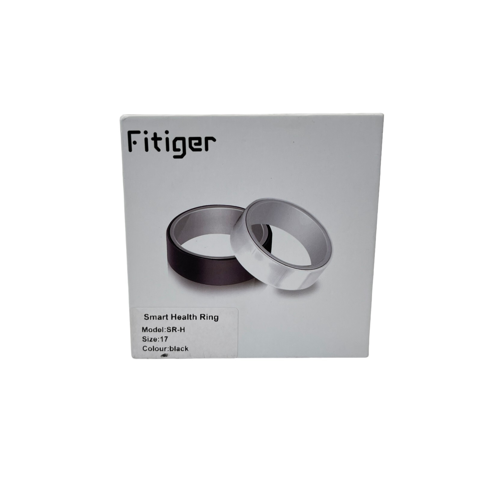 Fitiger SRH Black Waterproof Smart Health Fitness Tracker Ring Size 17