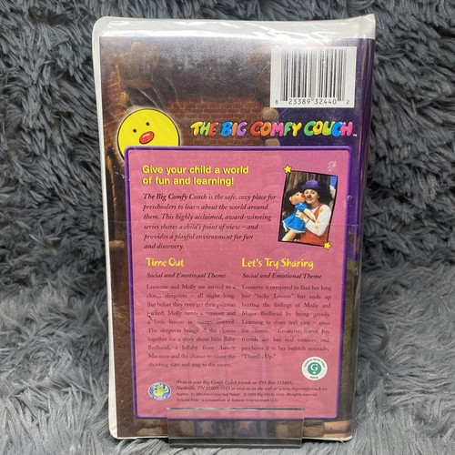 The Big Comfy Couch - Time Out/Let's Try Sharing VHS Tape 2003 Loonette SEALED - Picture 3 of 7