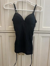 Assets Spanx by Sara Blakely Size Small Padded Tankini Top Black