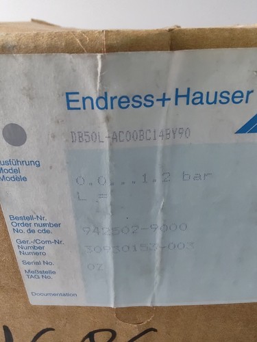 Endress+Hauser DB50L-AC00BC14BY90 Pressure Transmitter Gauge 942502-9000 - Foto 3 di 10