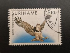 Surinam Sc 729 used 1985 10g Harpy Eagle 