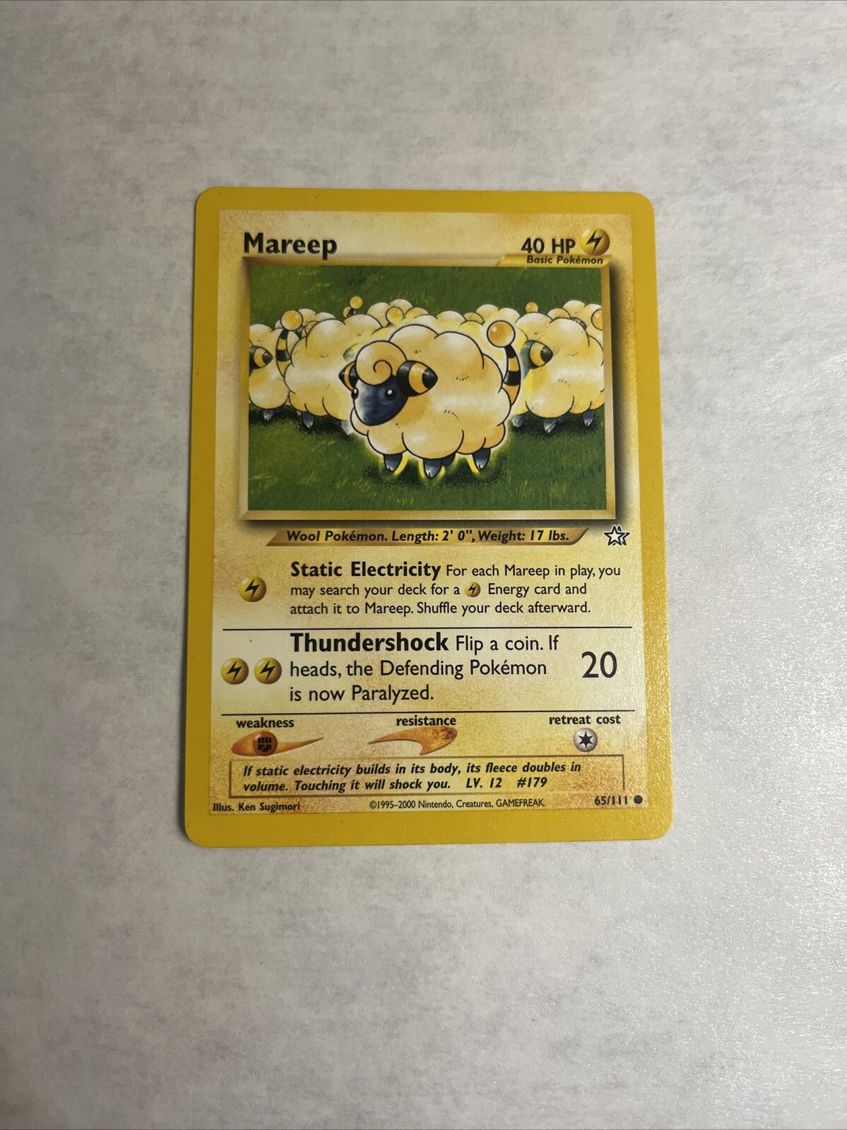 Mareep Pokemon Pokemon card 65/111 NM