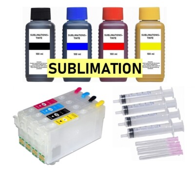   Nachfüllbare Patronen 405 XL + Sublimationstinte für Epson WF-4825 4830 7840