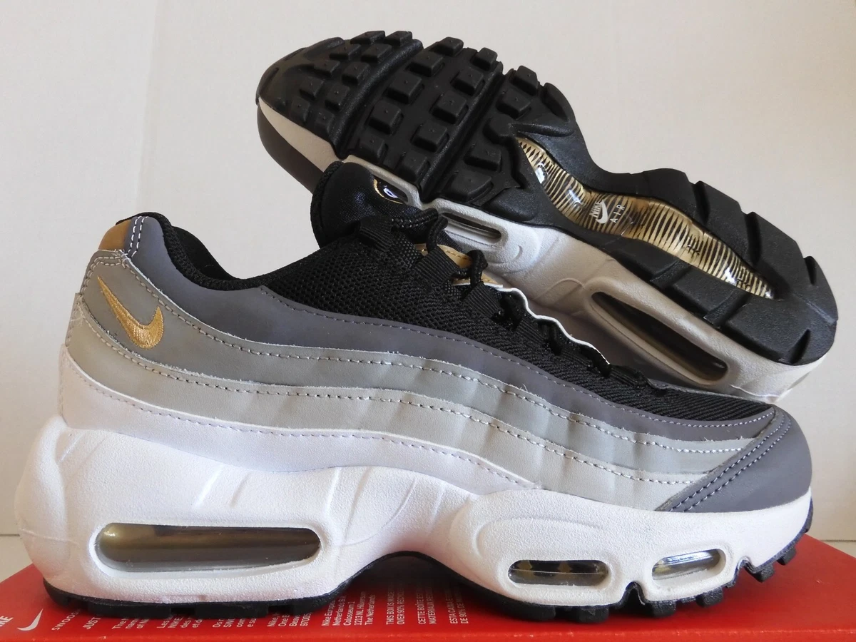 NIKE AIR MAX 95 RECRAFT GS BLACK MET GOLD SZ 6.5Y WOMENS SZ 8