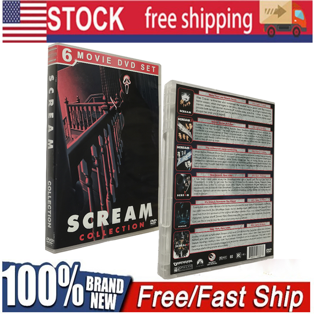 SCREAM 6-Movie Collection 6 Discs DVD Box Set Sealed Free Shipping