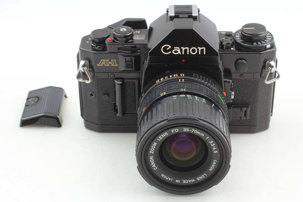 NEAR MINT] Canon A-1 Black Film Camera Body New FD 35-70mm