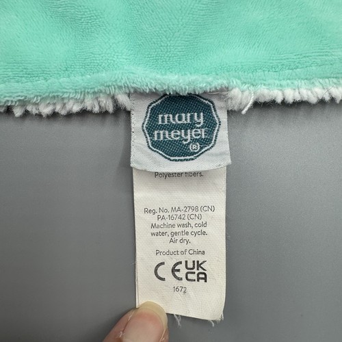 Mary Meyer Baby Lily Llama Lovey Aqua Teal Plush Baby Security Blanket 14" - Picture 5 of 8