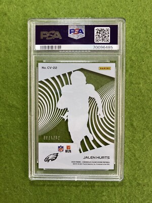 jalen hurts graded rookie card 2020 Panini Prizm #343 (PSA or BGS Graded) - 2020 2020 Panini Donruss Optic 164