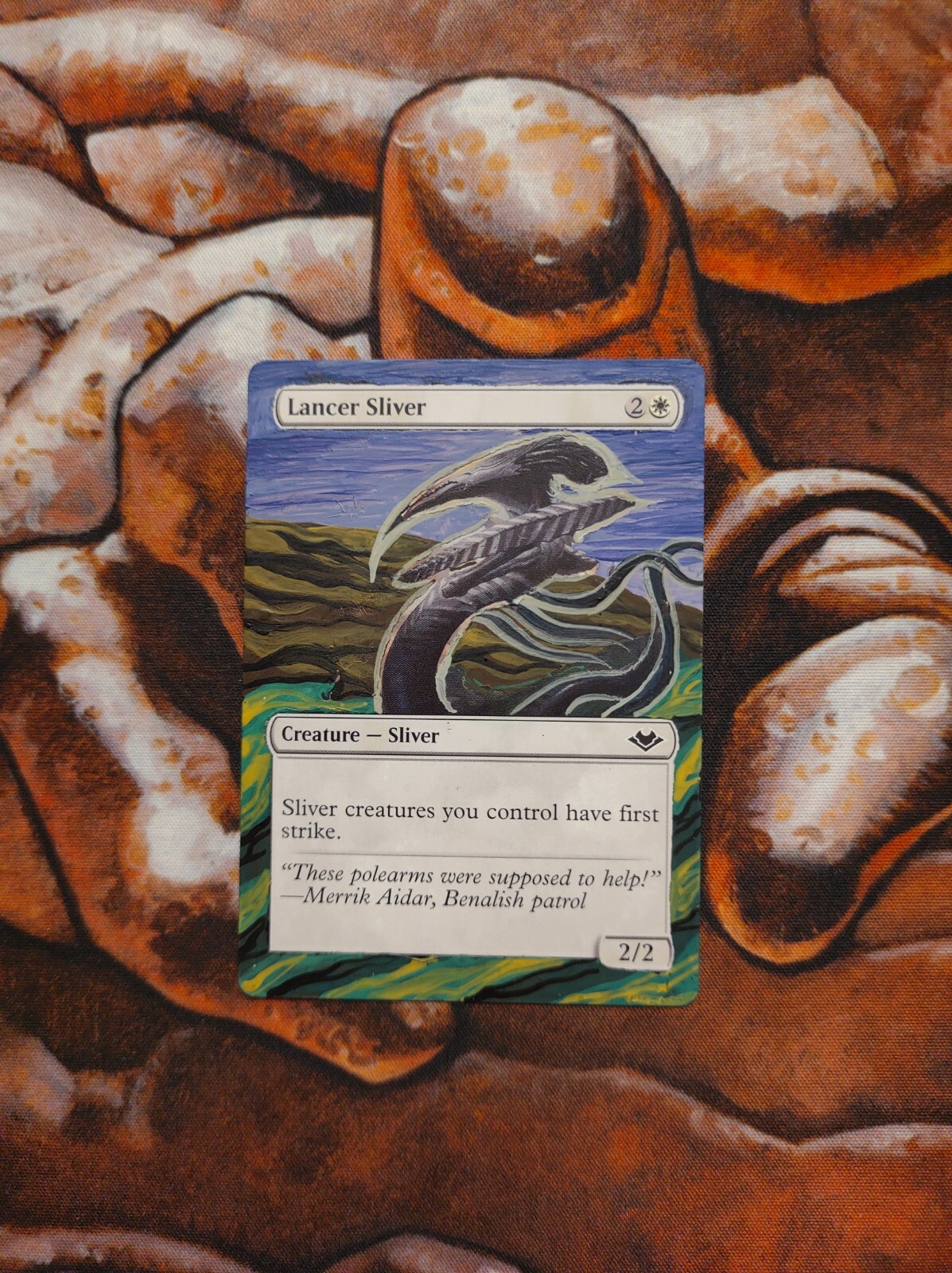Lancer Sliver Magic the Gathering Lancer Sliver Hand Painted Unique Custom MTG Alter ...