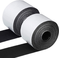 2 Pack 1.96 Inch X 20 Feet Felt Strips Adhesive Backing Black
