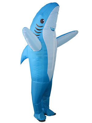 Inflatable Shark Costume For Adult Funny Halloween Costumes Fantasy Cosplay Suit