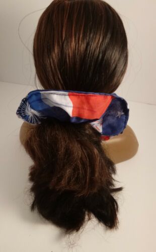XL patriotic hair scrunchies - handmade - set of two - Picture 6 of 8
