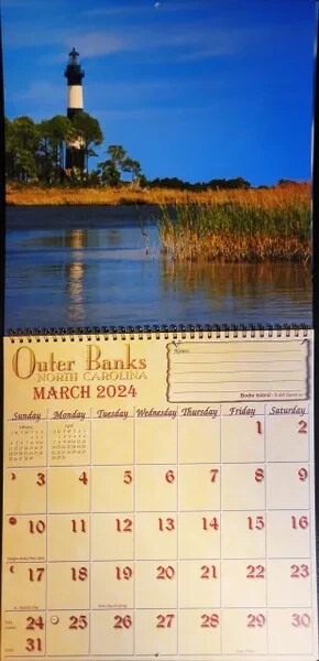 2024-outer-banks-north-carolina-beach-obx-wall-calendar-new-12x12
