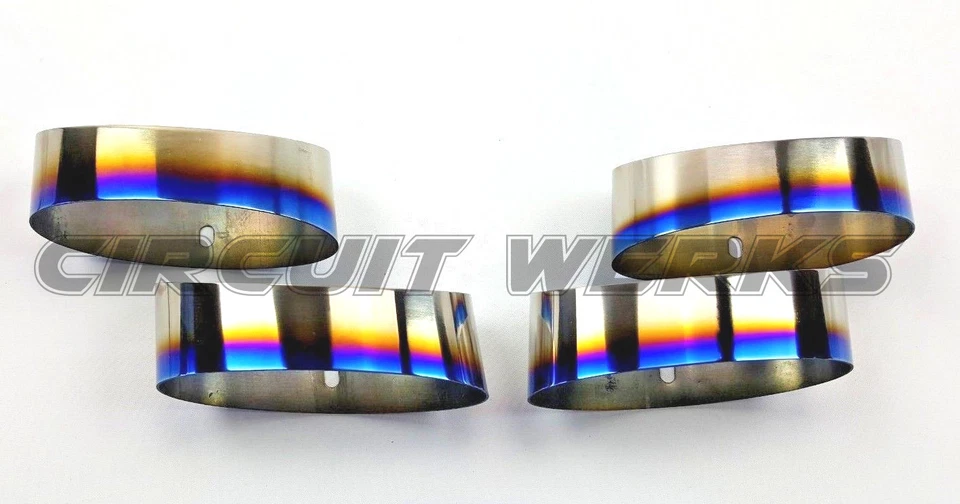 Титановые накладные наконечники Circuit Werks 08-14 Lexus ISF с угловым вырезом наконечник выхлопной трубы IS-F - Изображение 2 из 4