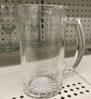 Glass Heavy  Sports Mugs with Handles   16 oz.