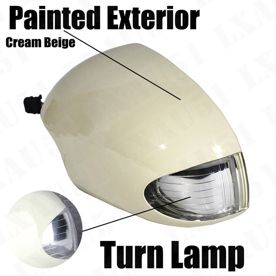 Espejo retrovisor izquierdo con luz giratoria térmica pintado beige crema para VW Beetle 2006-2009 Foto 4 de 4