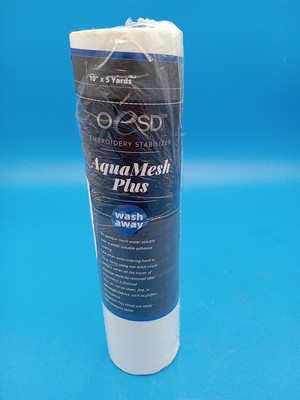 OESD Aquamesh Plus Wash-Away Stabilizer Opaque 10'' x 5 Yard Roll, Open Box