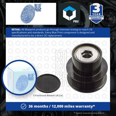 Overrunning Alternator Pulley fits PEUGEOT 108 1.2 2014 on Clutch Blue Print New