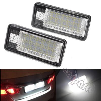 Quattro Canbus LED License Plate Lights Replacement H For Audi A3 A4 S4 A6 A8 Q7