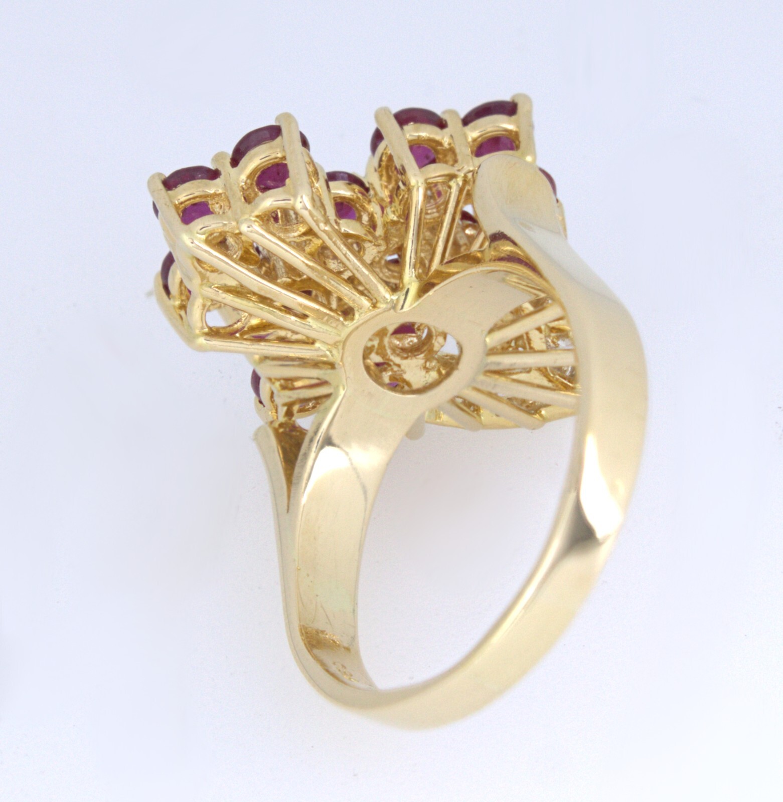 Ruby, Diamond, 18K Yellow Gold Ring - image 10